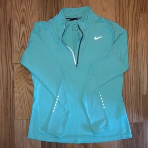 Nike Running Dri Fit Green 1/4 Zip Long Sleeve